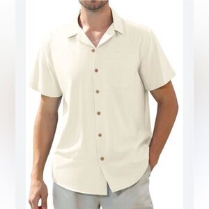 Take 50% OFF- Daniel Cremieux Classic Light Tan Button-Up Shirt, Size-XL